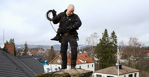 Brandskyddskontroll av eldstad — Gösab